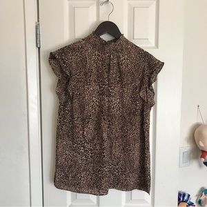 Cheetah Work Blouse